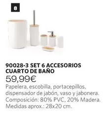 Set 6 Accesorios Cuarto De Bano