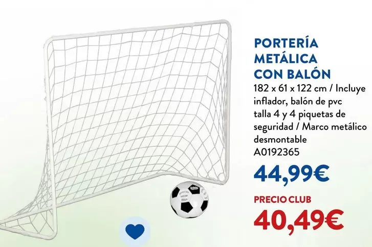 PVC - Portería Metalica Con Balón