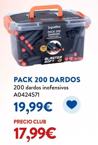 juguettos - 200 Dardos Intensivos A0424571