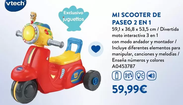 Vtech - Mi Scooter De Paseo 2 En 1