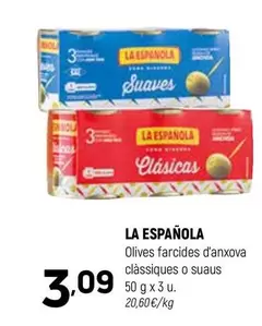 La Española - Olives Farcides D'anxova Classiques O Suaus