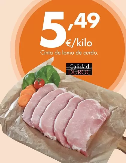 duroc - Cinta De Lomo De Cerdo