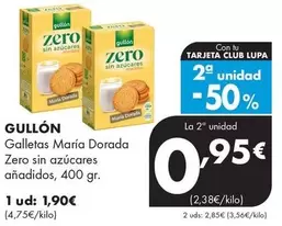 Gullón - Galletas Maria Dorada Zero Sin Azucares Anadidos