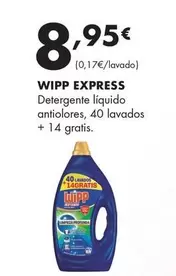 WiPP Express - Detergente Líquido Antiolores, 40 Lavados