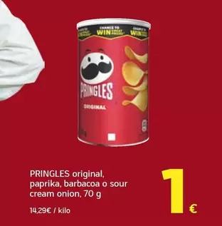 Pringles - Original, Paprika, Barbacoa O Sour Cream Onion