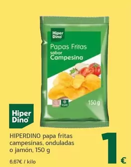 Hiperdino - Papa Fritas Campesinas, Onduladas O Jamón