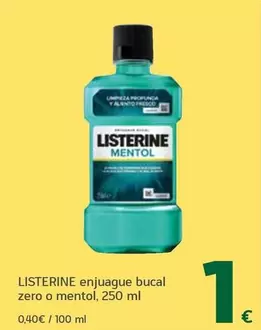 Listerine - Enjuague Bucal Zero O Mentol