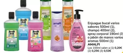 Amalfi - Enjuague Bucal, Champú, Spray Corporal O Jabón De Manos Varios Aromas