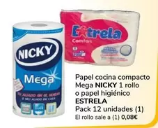 Nicky / Estrela - Papel Cocina Compacto Mega O Papel Higienico