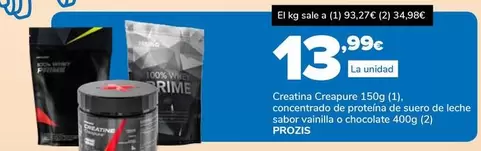 Prozis - Creatine Creature Concentrado De Proteina De Suero De Leche Altavoaille O Chocolate