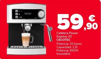 Cecotec - Cafetera Power Express 20