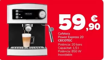 Cecotec - Cafetera Power Express 20