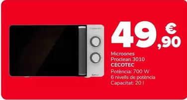 Cecotec - Microones Proclean 3010