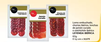 Leyenda Ibérica - Lomo Embuchado, Chorizo Ibérico, Lonchas De Jamón Curado O Salchichon Ibérico