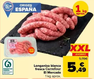 Carrefour El Mercado - Longaniza Blanca Fresca