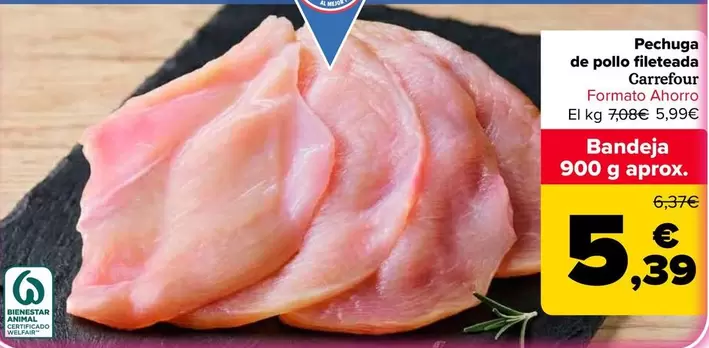 Carrefour - Pechuga De Pollo Fileteada