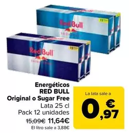 Red Bull - Energéticos Original O Sugar Free