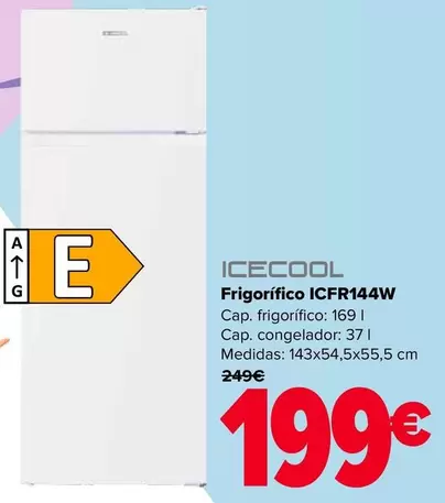 Icecool - Frigorífico ICFR144W