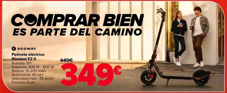 Segway - Patinete Eléctrico Ninebot F2 II