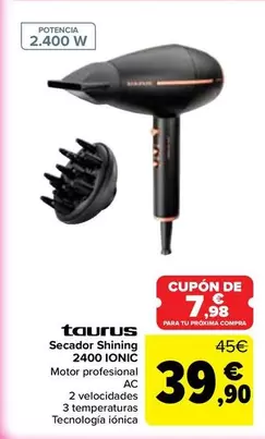 Taurus - Secador Shining 2400 Ionic