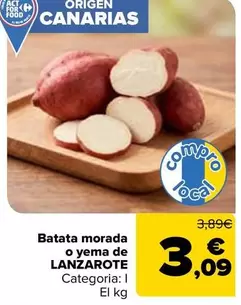 Batata Morada O Yema De Lanzarote