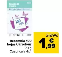 Carrefour - Recambio 100 Hojas