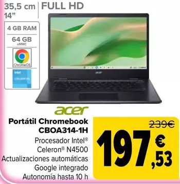 Acer - Portátil Chromebook CBOA314-1H