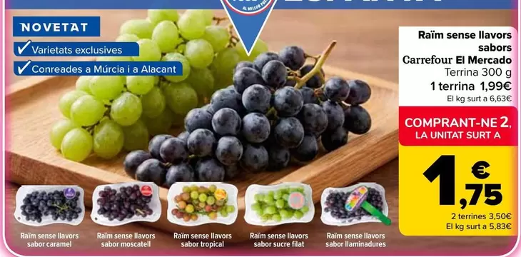 Carrefour El Mercado - Uvas Sin Pepitas Sabores