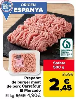 Carrefour El Mercado - Preparado De Burger Meat De Cerdo
