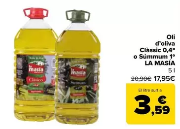 La Masía - Aceite De Oliva Clásico 0,4º O Sumum 1º