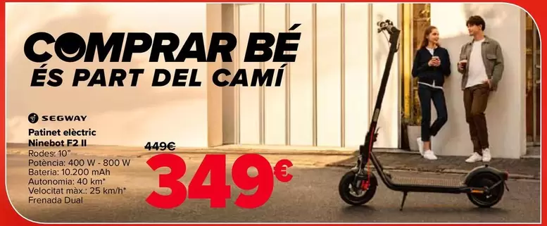 Segway - Patinete Eléctrico Ninebot F2 II