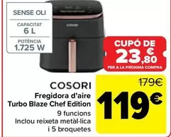 Cosori - Freidora De Aire Turbo Blaze Chef Edition