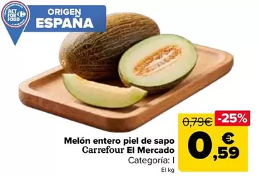 Carrefour El Mercado - Melón Entero Piel De Sapo