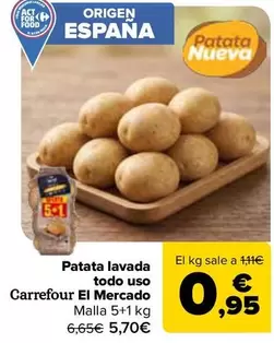 Carrefour El Mercado - Patata Lavada Todo Uso
