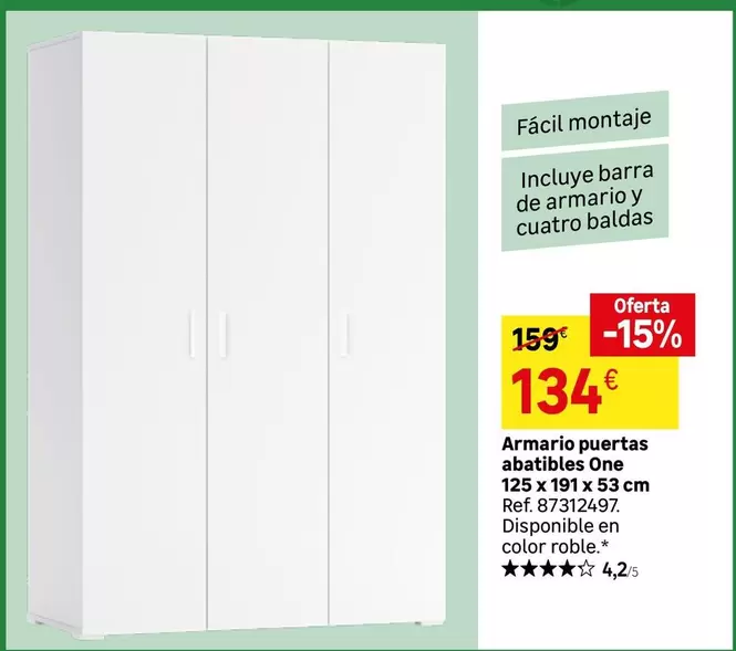 One - Armario Puertas Abatibles 12s