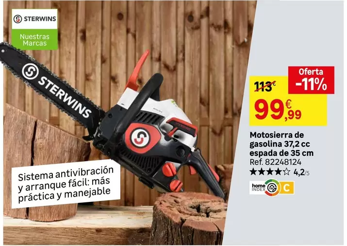 Sterwins - Motosierra De Gasolina 37.2 Cc Espada 35 Cm
