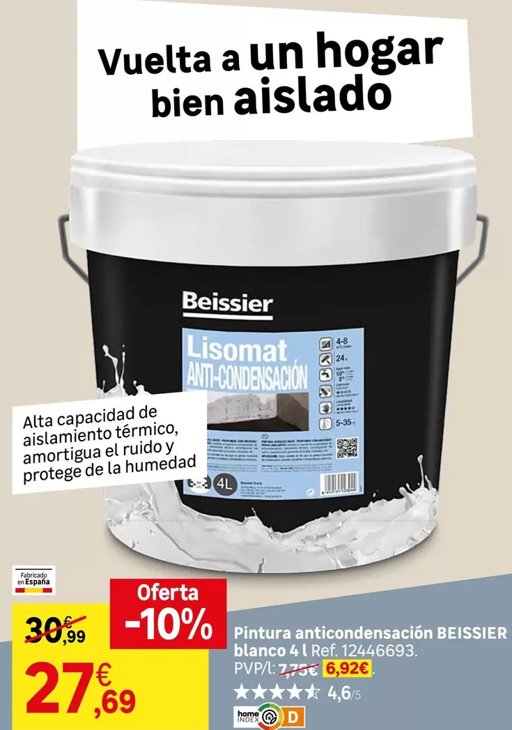 Beissier - Pintura Anticondensación Blanco 4 L