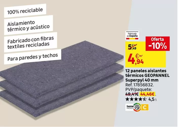 Paredes - 12 Panels Aislantes Termicos Supery 40 Mm