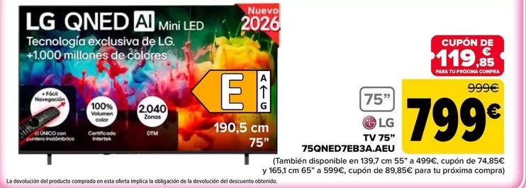 LG - Tv 75" 75QNED7EB3A.AEU
