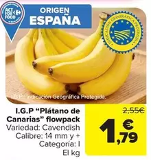 I.g.p "plátano De Canarias"flowpack