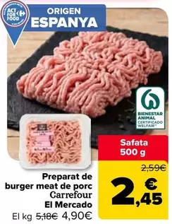 Carrefour - Preparado De Burger Meat De Cerdo El Mercado