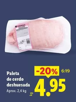 Paleta De Cerdo Deshuesada