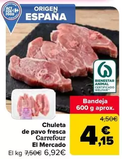 Carrefour - Chuleta De Pavo Fresca El Mercado