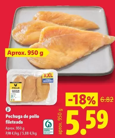 Pechuga De Pollo Fileteada
