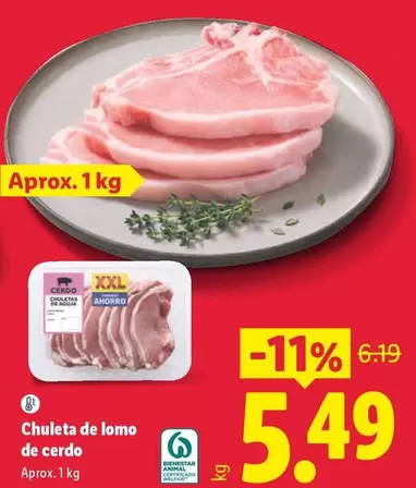 Chuleta De Lomo De Cerdo