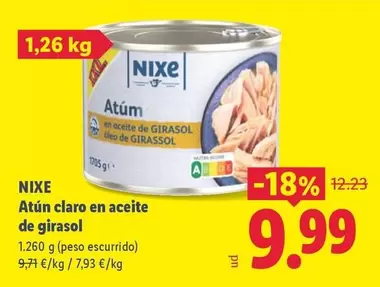 Nixe - Atun Claro En Aceite De Girasol