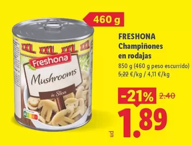 Freshona - Champinones En Rodajas