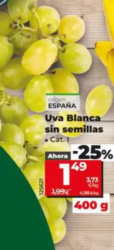 Uva Blanca Sin Semillas 