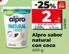 Alpro - Sabor Natural Con Coco 400 G