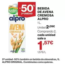 Alpro - Bebida De Avena Cremosa